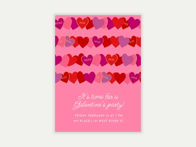 Valentines Invitation free template design