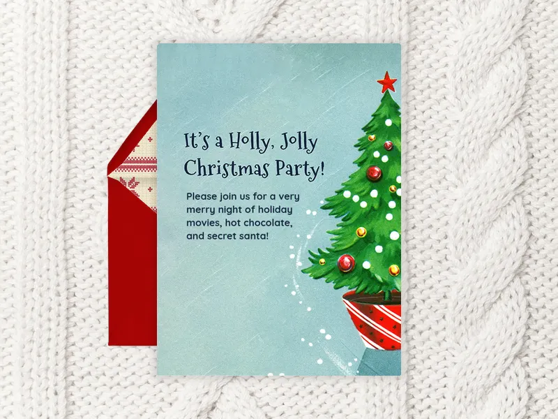 Vintage Christmas Invitation premium template design
