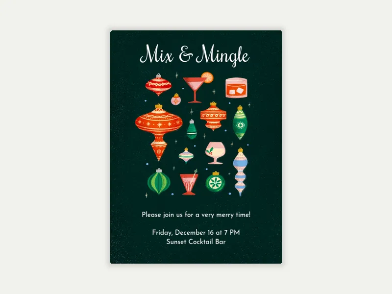 Vintage Ornament Invitation free template design