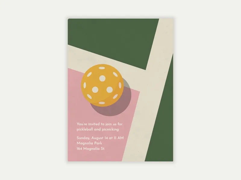 Vintage Pickleball - pickleball - Invitation