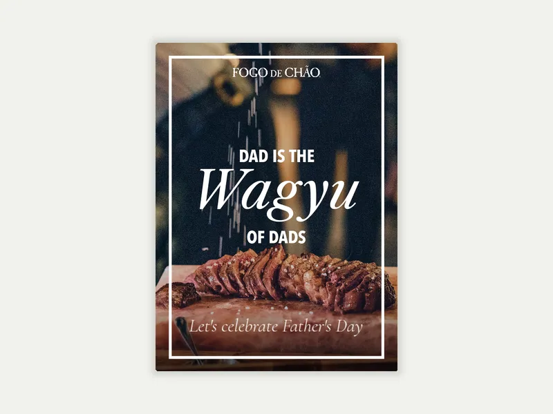 Fogo de Chão: Wagyu Wishes Invitation free template design