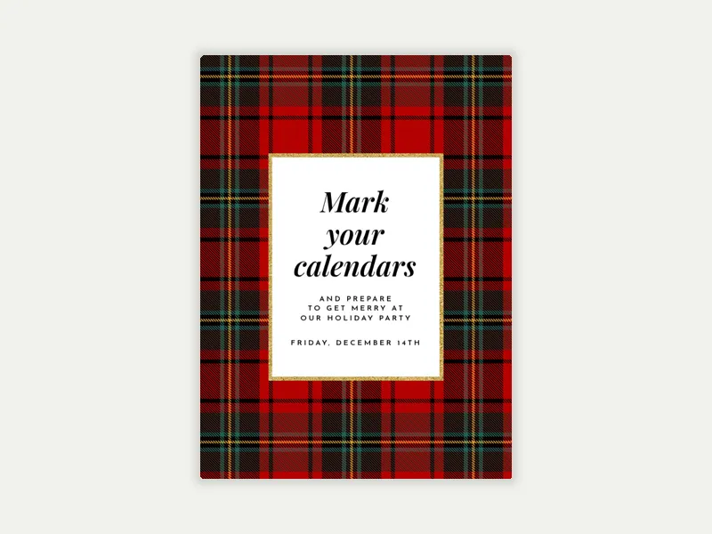 Warm Flannel - Save the Date free template design