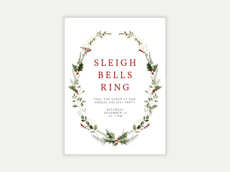 Watercolor Wreath Invitation free template design