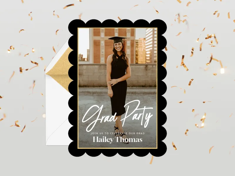 Waves of Success (Photo) Invitation premium template design