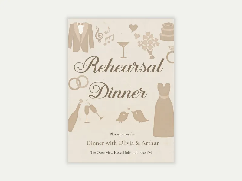 Wedding Elements - rehearsal_dinner - Invitation