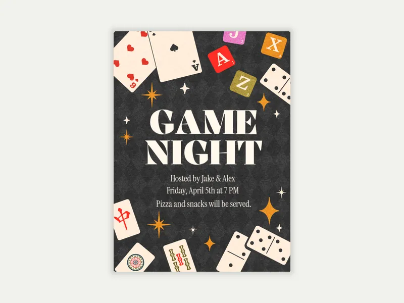 Wild Card - bunco_party - Invitation