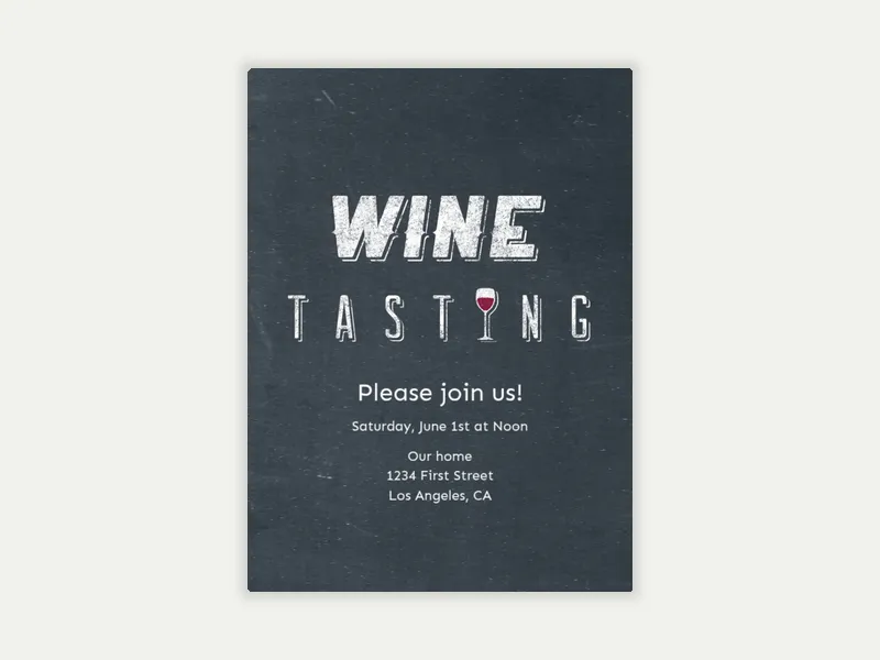Wine Board Invitation free template design
