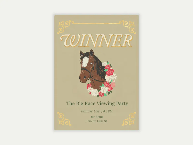 Winners Circle Invitation free template design