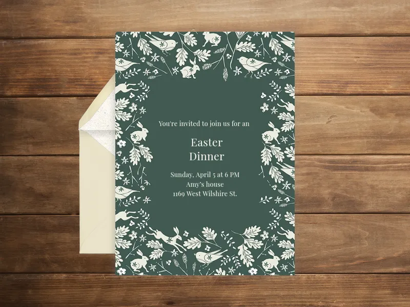 Woodland Wonder Invitation premium template design