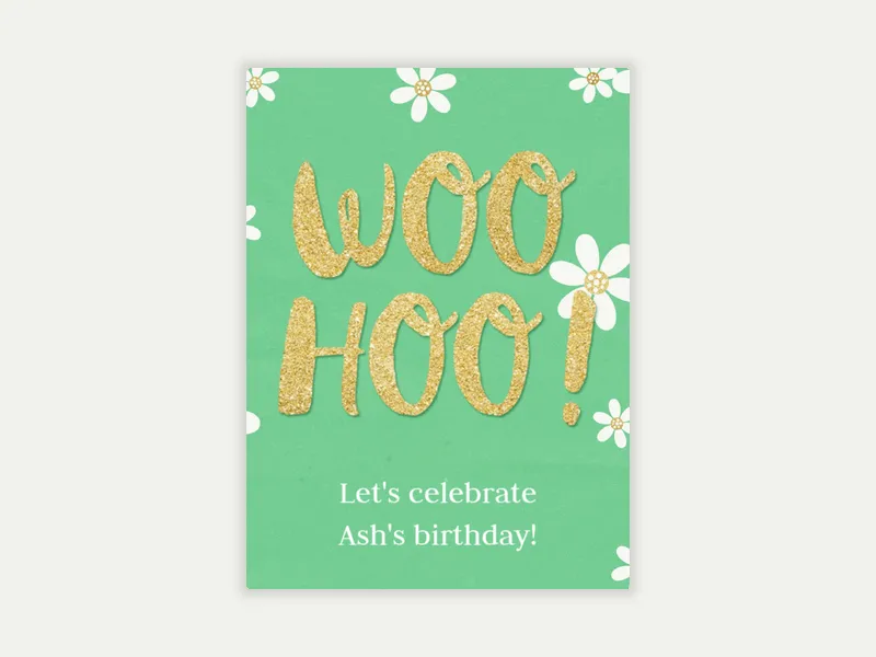 Woo-Hoo Daisies Invitation free template design