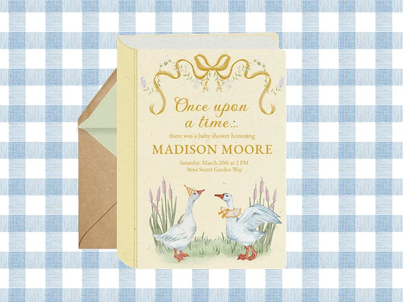 Goose Storybook - baby_shower - Invitation