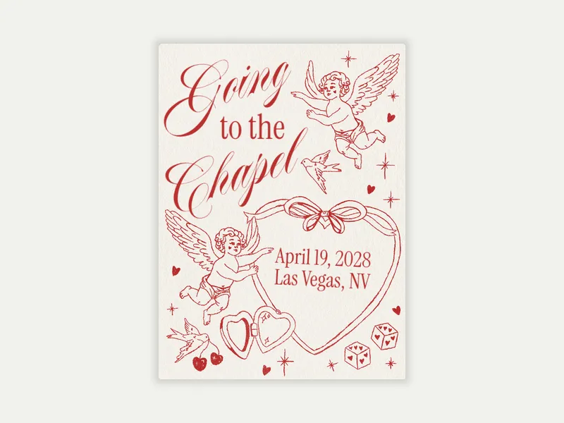 Cherubic Hearts Invitation free template design