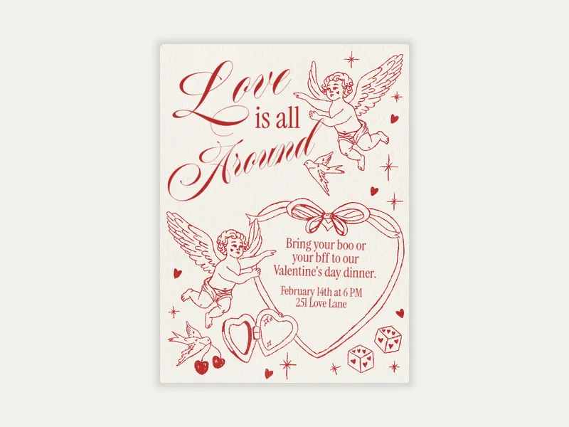 Cherubic Hearts - holidays - Invitation