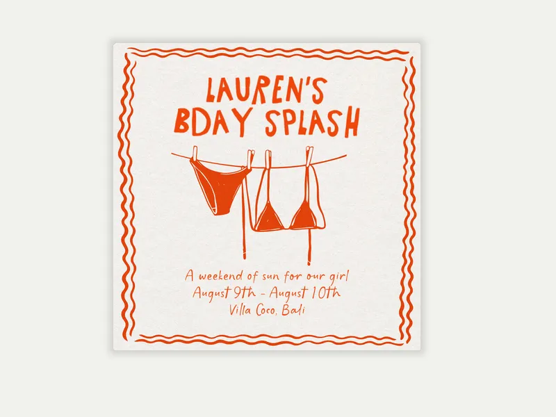 Bikini Season - baby_shower - Invitation