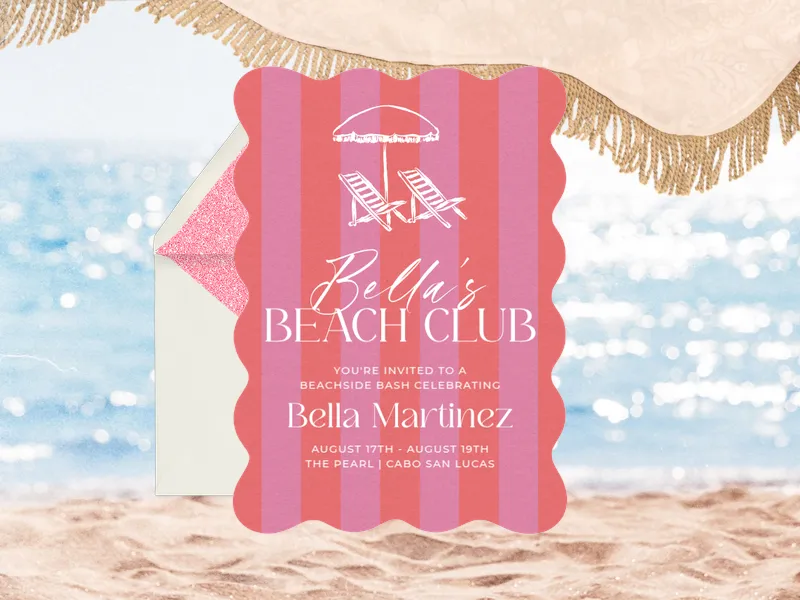 Coastal Cabana - bachelorette - Invitation