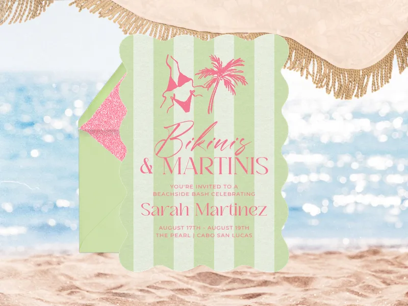 Coastal Cabana Invitation premium template design