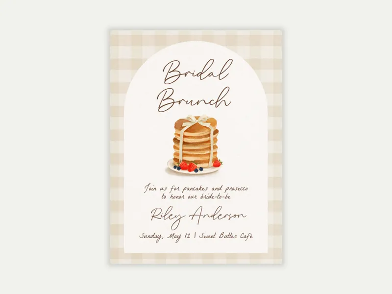 Gingham Brunch - featured - Invitation
