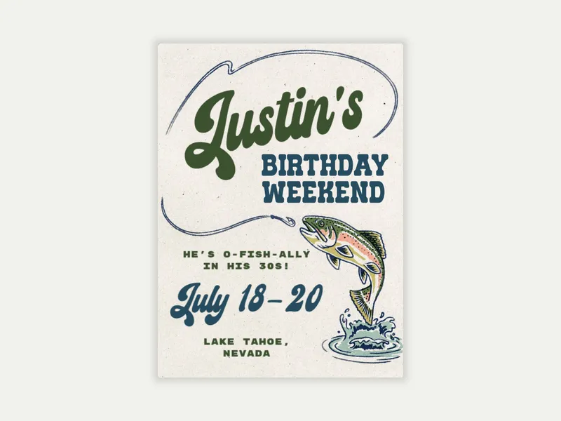 Reel Good Time Invitation free template design