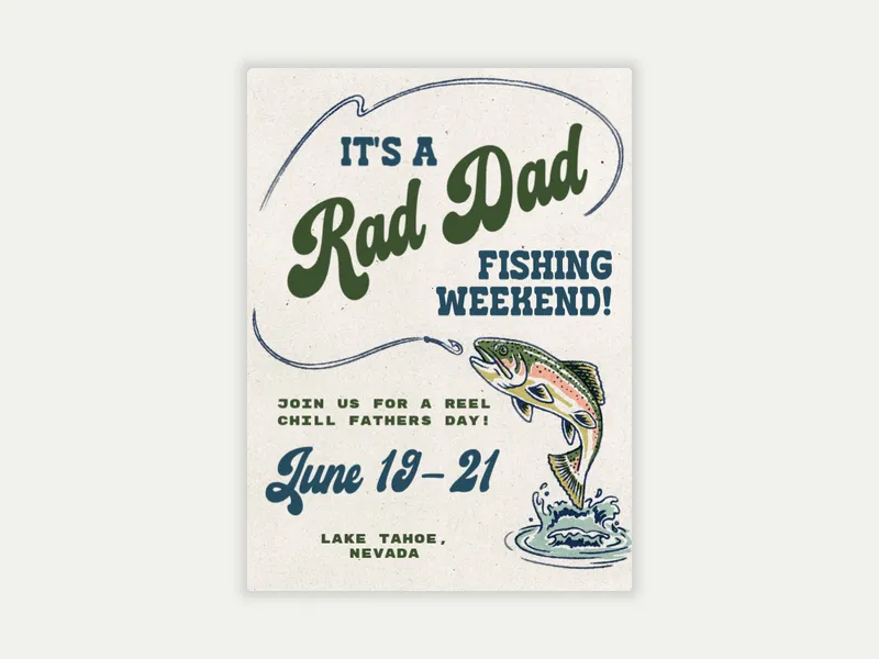 Reel Good Time Invitation free template design