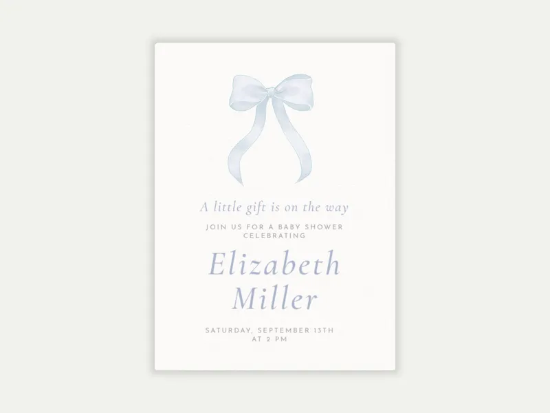 A Little Gift Invitation free template design