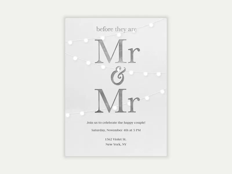 Wedding Initials Invitation free template design