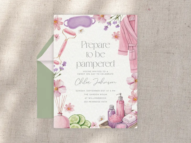 Pamper Sesh - holidays - Invitation