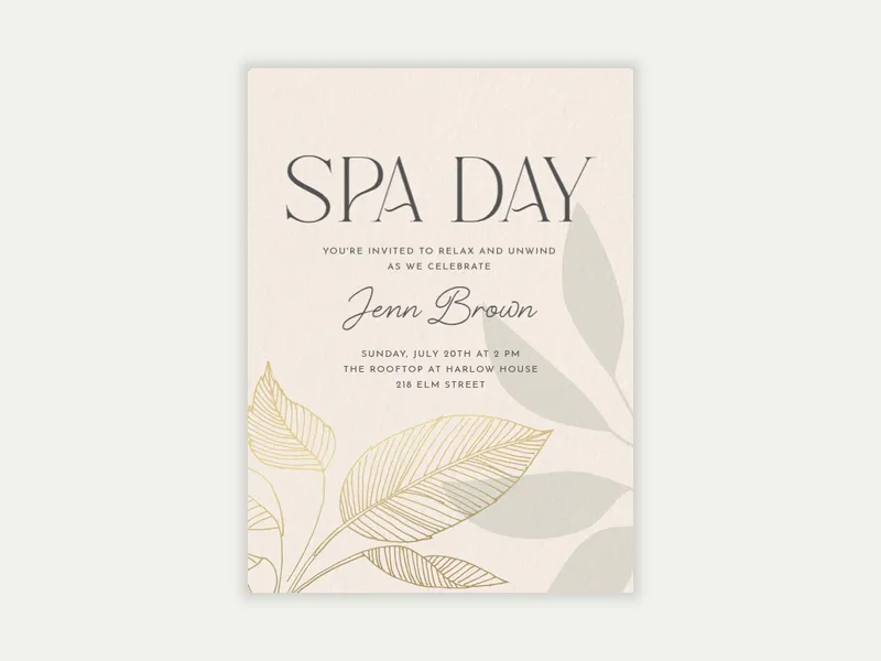 Botanical Bliss - holidays - Invitation