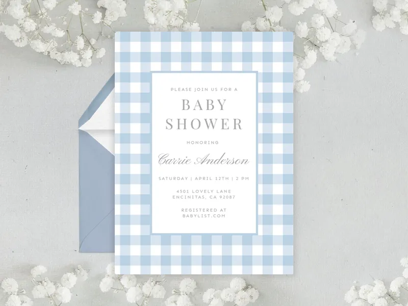 Gingham Goodness - baby_sprinkle - Invitation