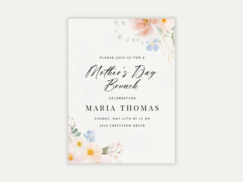 Blossom Corner - mothers_day - Invitation