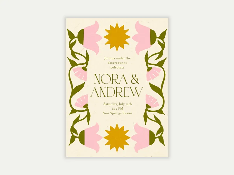 Folk Floral - featured - Invitation