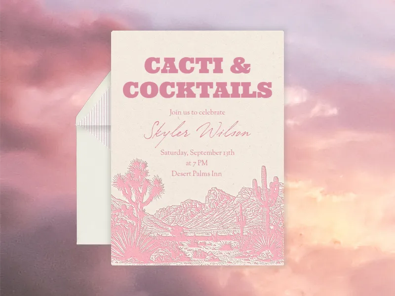 Desert Vista Invitation premium template design
