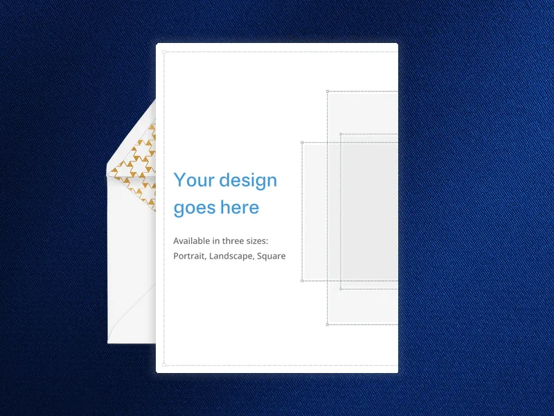 Upload Your Own Design (Blue & Gold) - bar_bat_mitzvah - Invitation