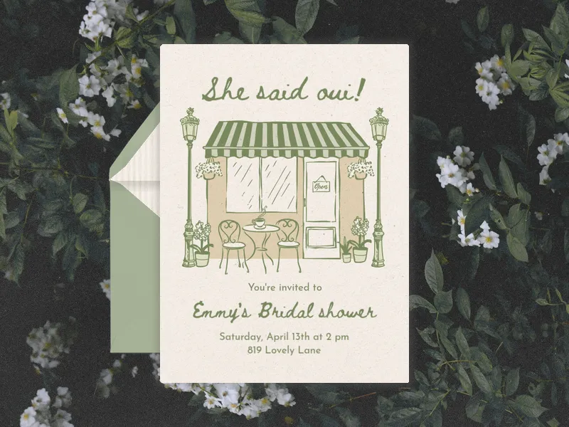 Outdoor Café Invitation premium template design