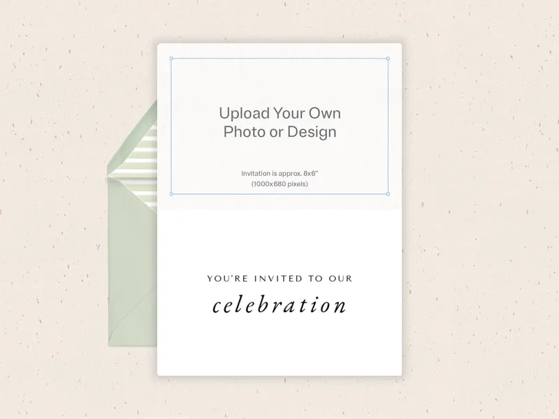 Upload Your Own Half Design (Speckled Paper) - design_your_own - Invitation