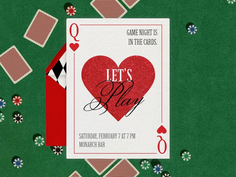 Big Hearted Queen - game_night - Invitation