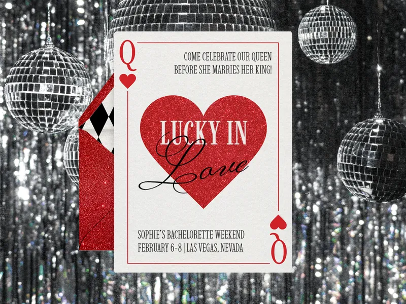 Big Hearted Queen Invitation premium template design