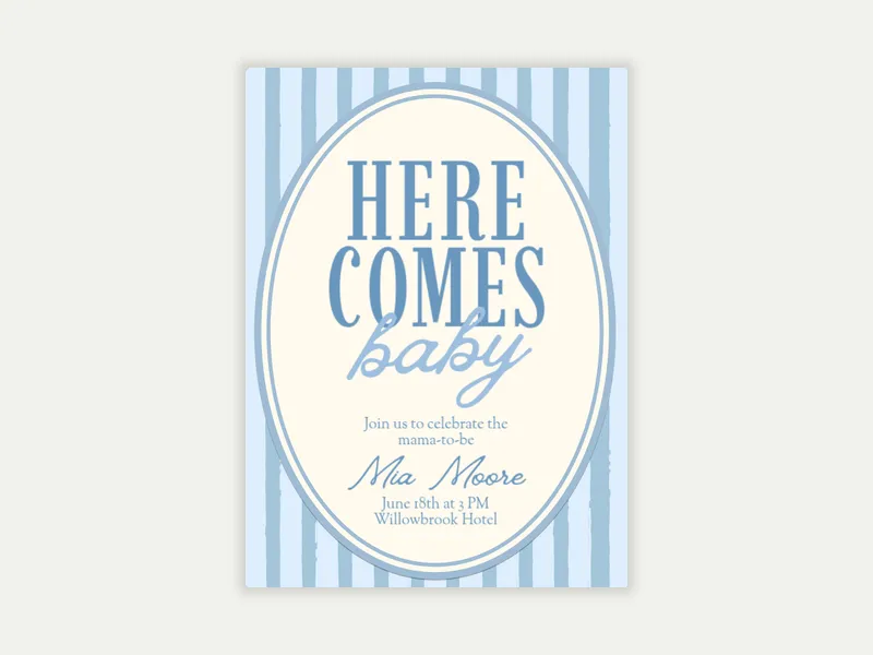 Luxe Stripes - baby_shower - Invitation