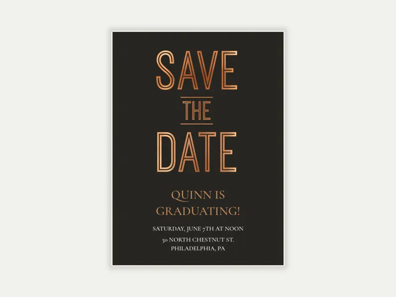 Copper MIngle - Save the Date free template design