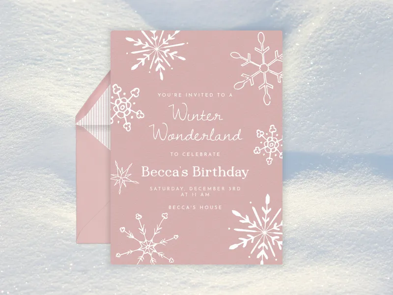Winter Party Invitation premium template design