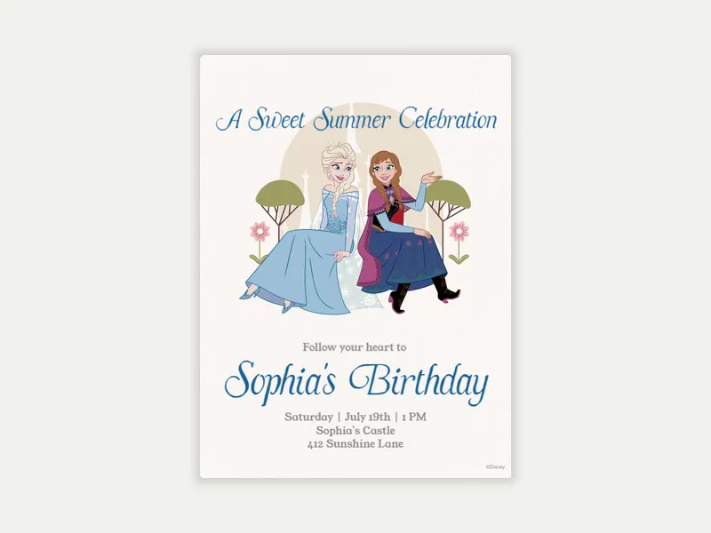 Disney’s Frozen: Sweet Sisters - featured - Invitation