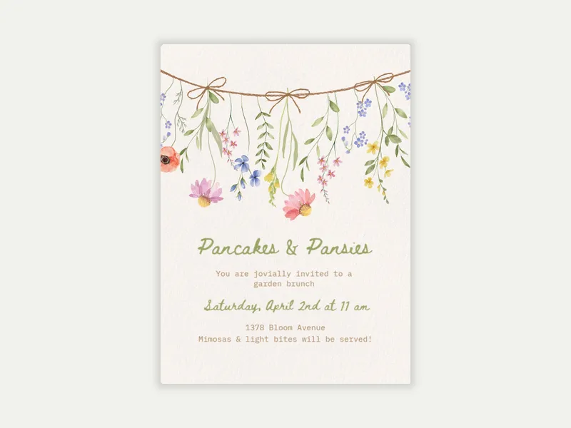 Garden Garland - dining_and_drinks - Invitation