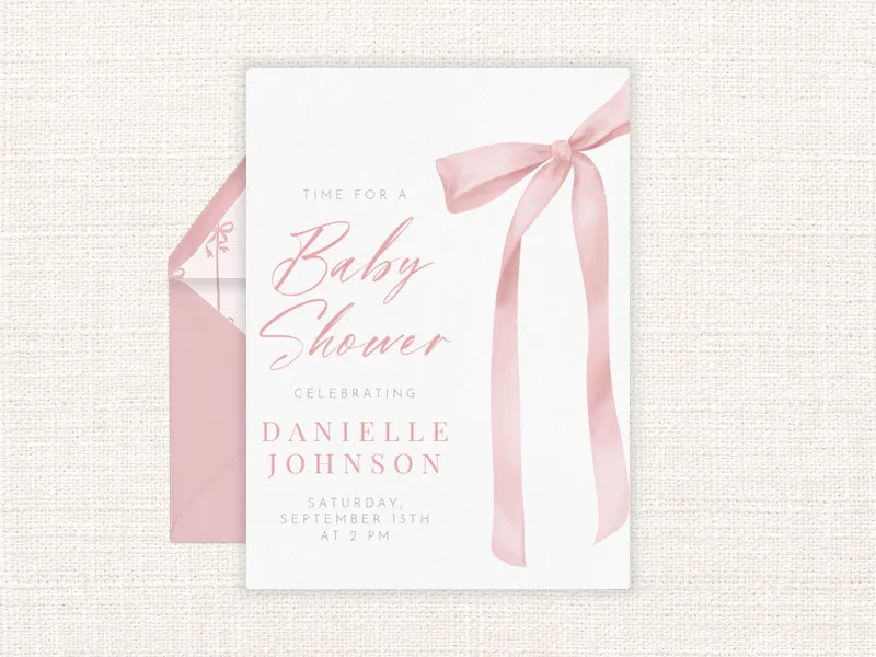 Ribbons, Bows! Invitation premium template design