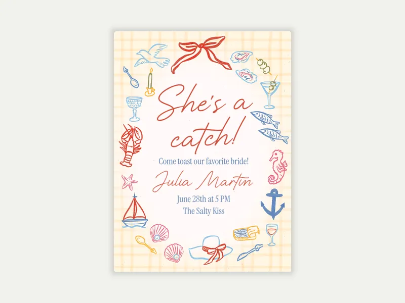 Coastal Iconography - bridal_shower - Invitation