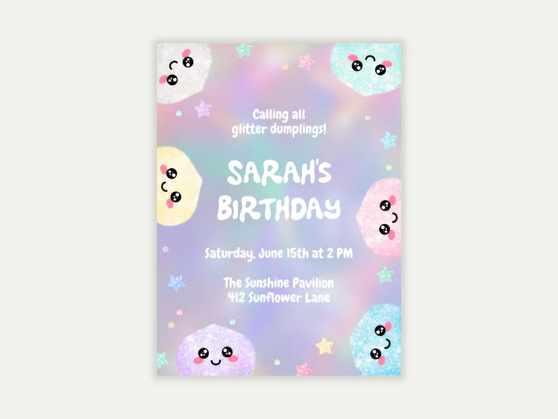 Squishy & Sparkly - bachelorette - Invitation