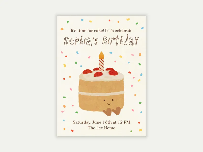 Cute Cake - featured - Invitation