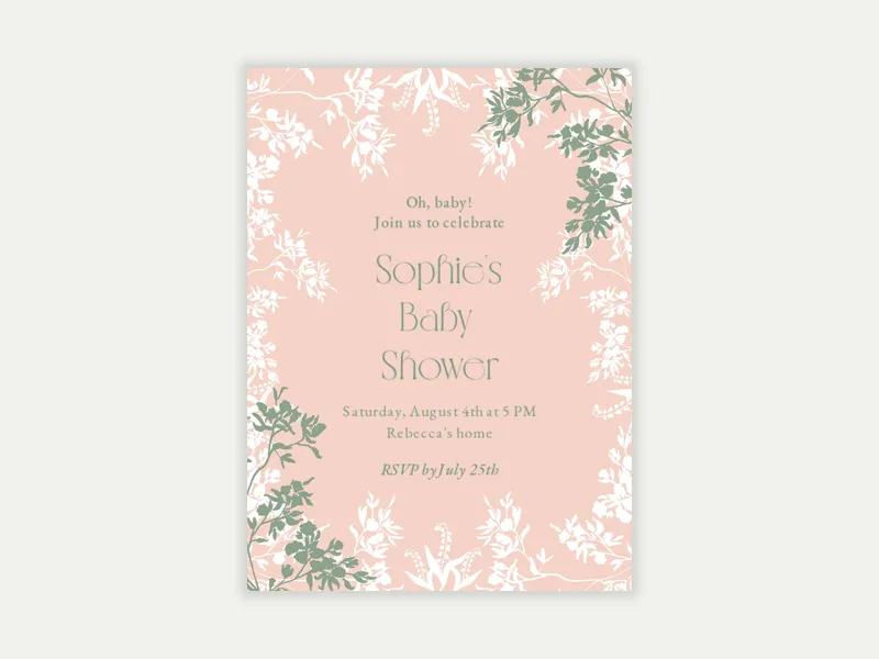 Dusty Blue Invitation free template design