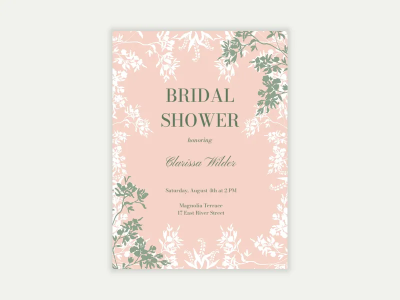 Dusty Blue Invitation free template design