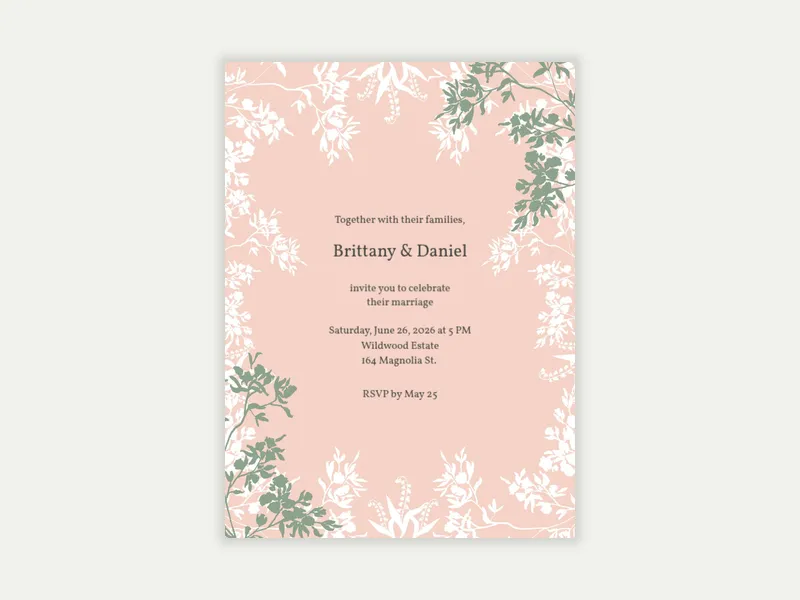 Dusty Blue Invitation free template design