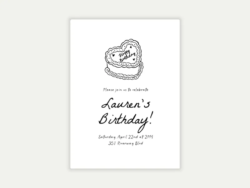Sugar Sweet Invitation free template design