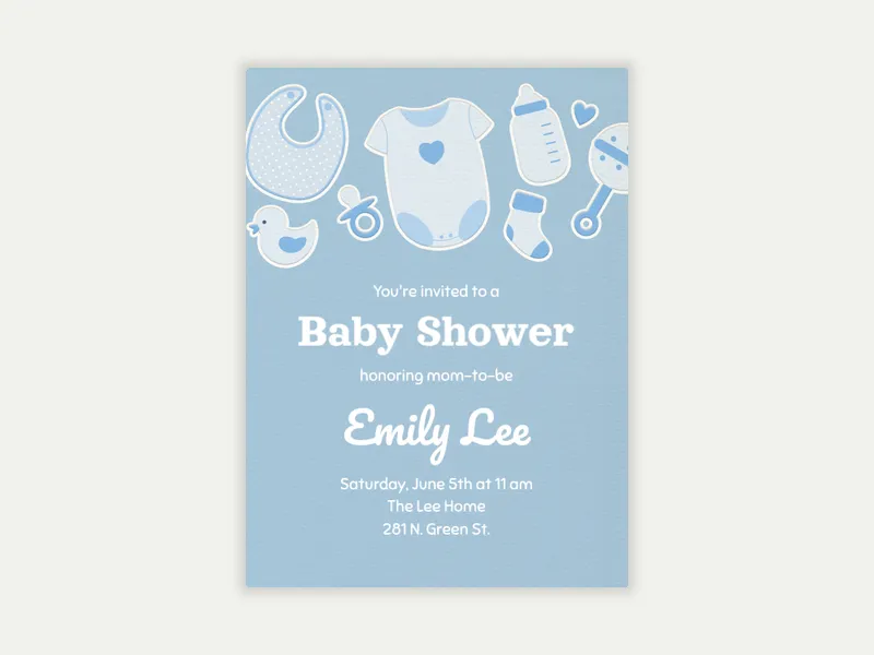 Baby Shower Cookies Invitation free template design